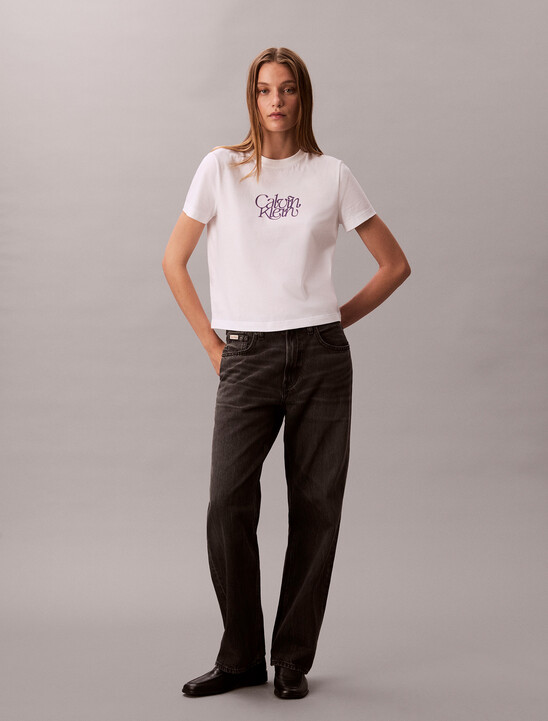 Script Logo Graphic Slim T-Shirt