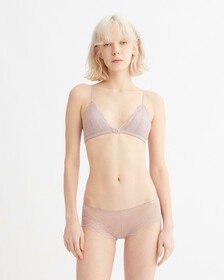 LACE LIGHTLY LINED TRIANGLE BRA, Gray Rose, hi-res