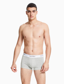 Icon Cotton Stretch Trunks 2 Pack, Grey Heather/Black, hi-res