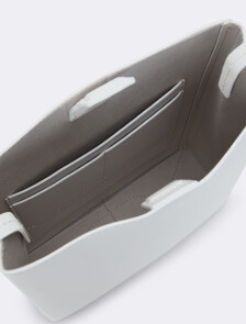 Line Leather Crossbody Bag, Chalk, hi-res