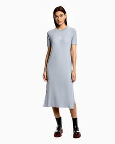 Monogram Dress, Silver Sky, hi-res