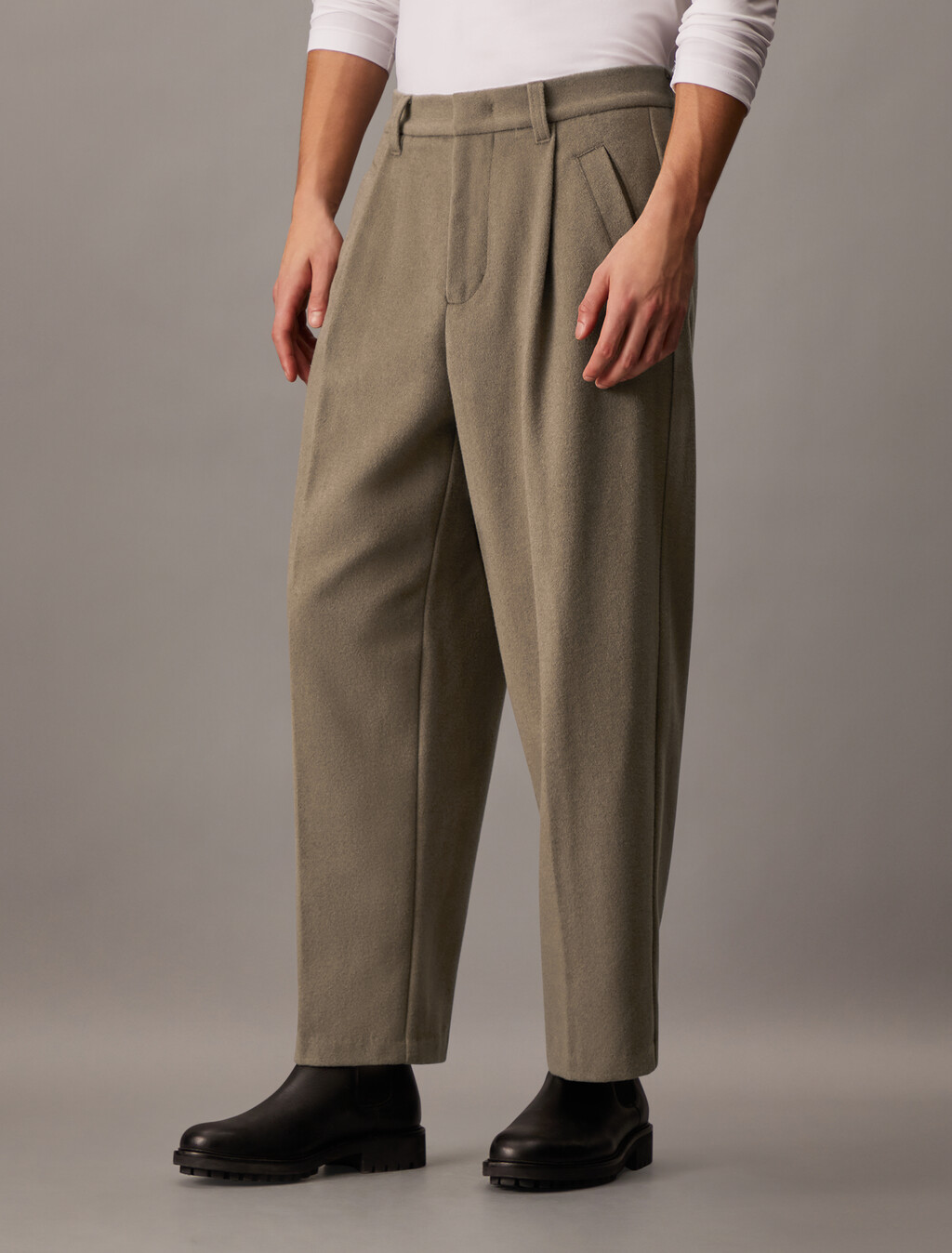 Premium Wool Pants, Brindle, hi-res