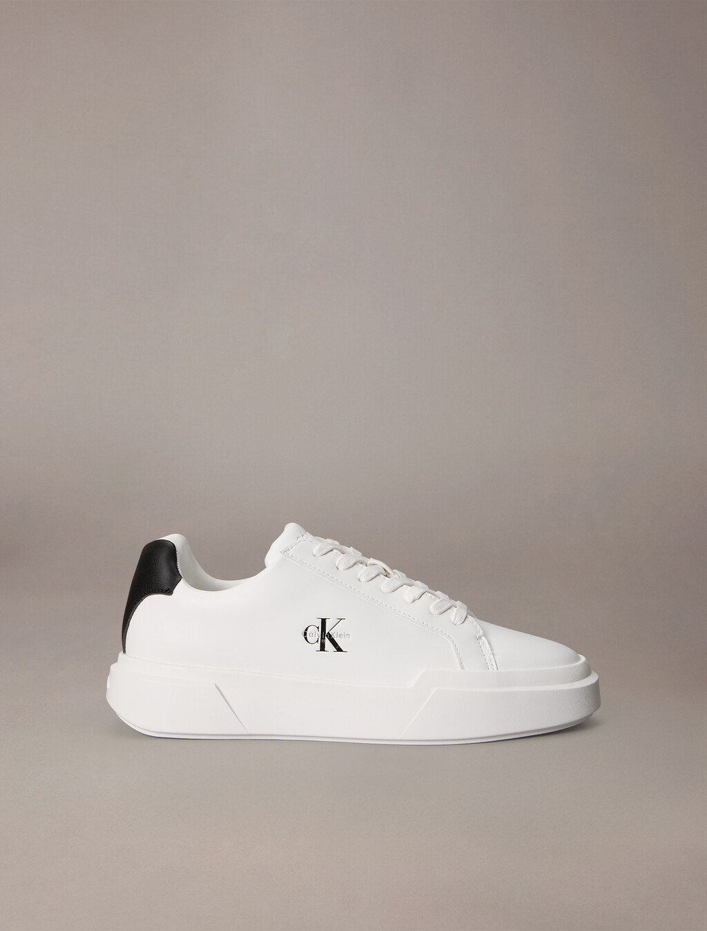 Leather Durable Traction NYC Trainers, White/Black/White, hi-res