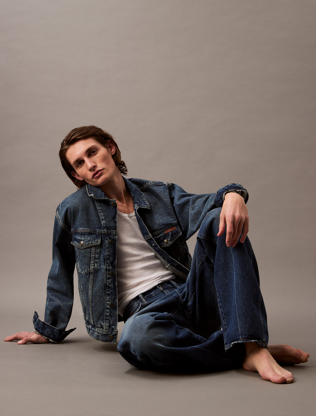 90s Denim Trucker Jacket, CK NO05, hi-res