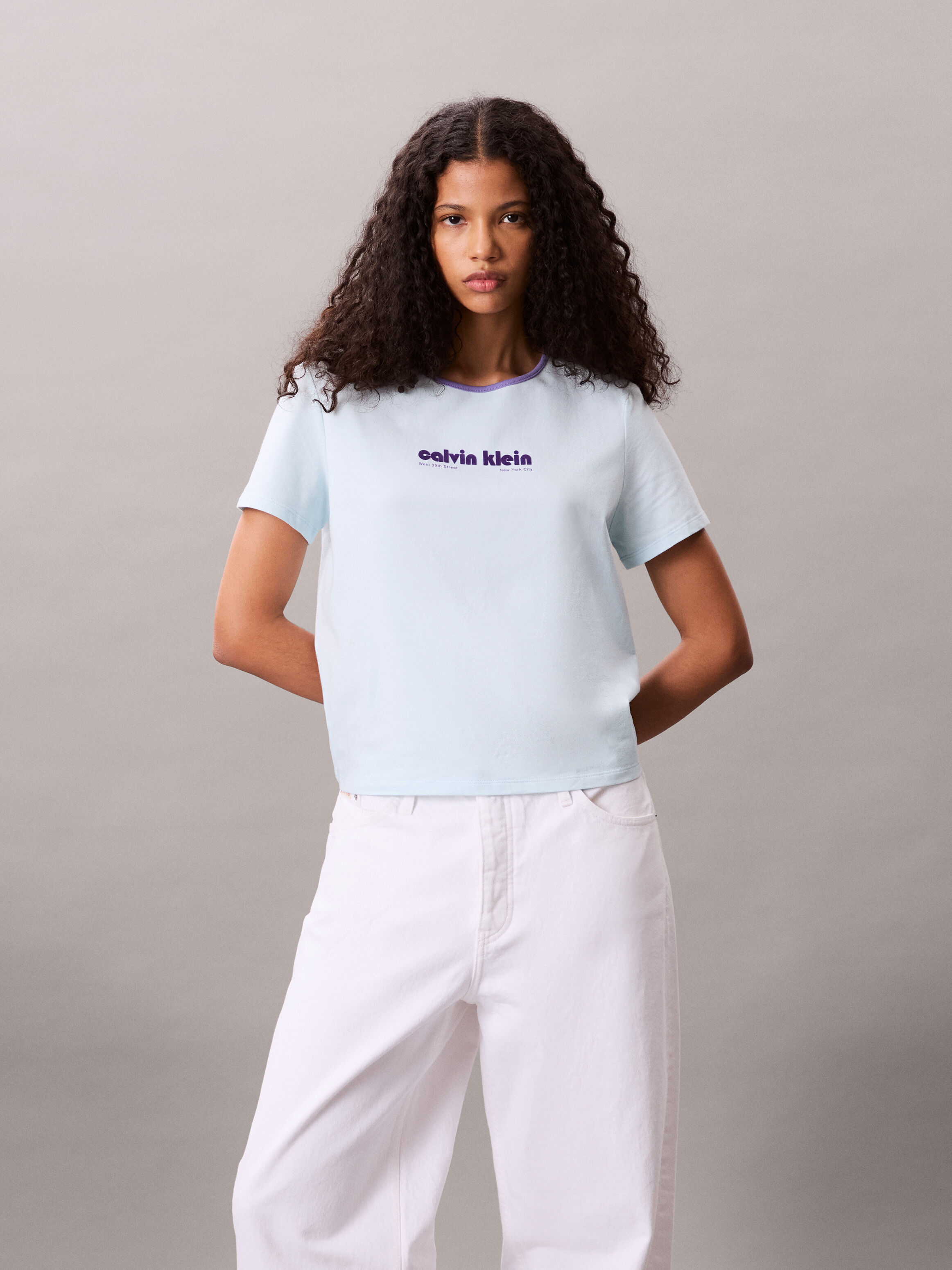[CK JEAN] Women's Logo Baby Crop T-shirt ★大人気★ Jean Tee | Baby Pink – With Jéan