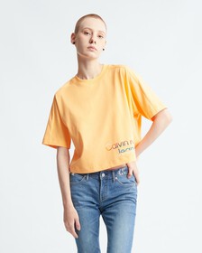 Gradient Shift Logo Oversized Tee, Crushed Orange, hi-res