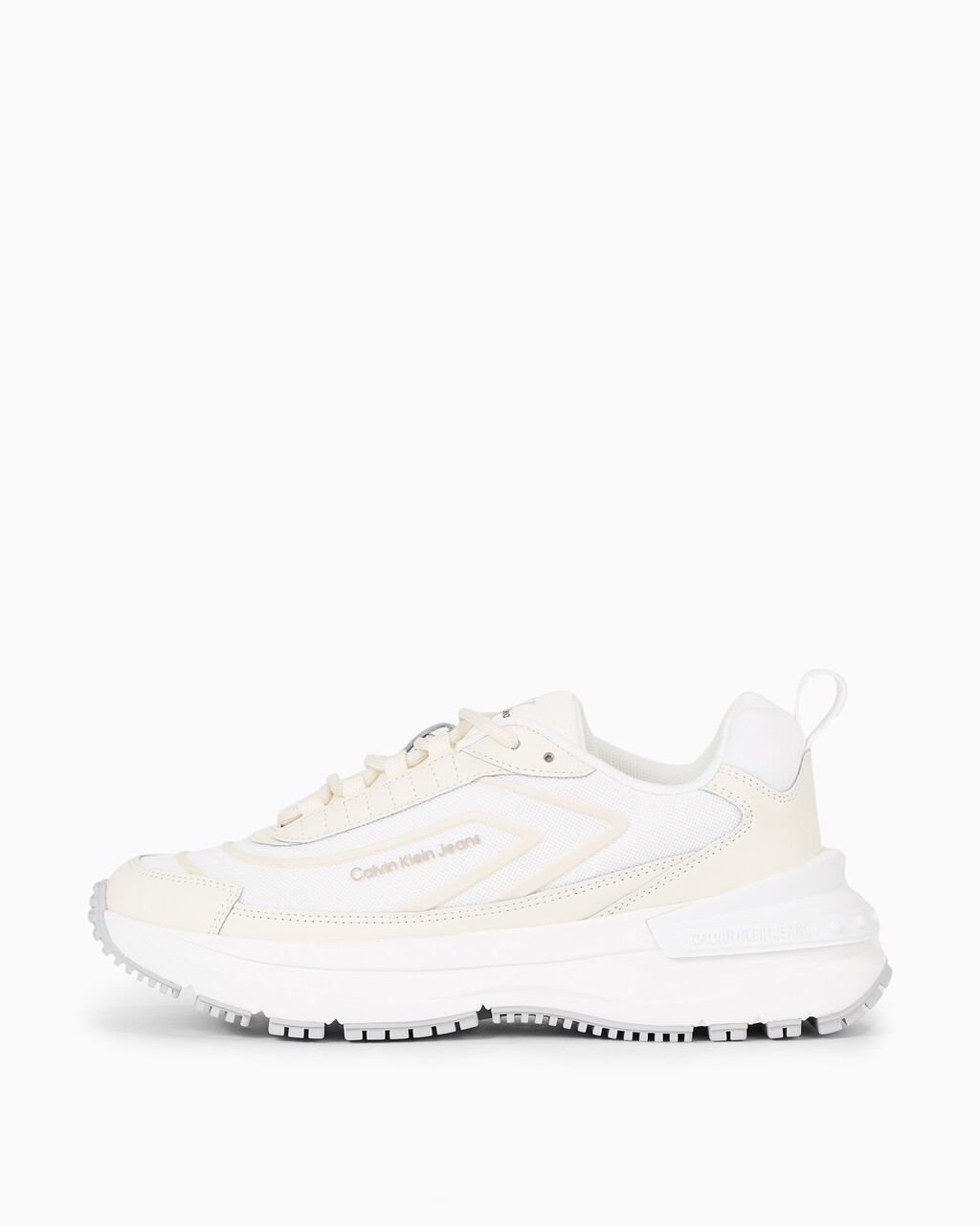 Mesh Chunky Trainers, Bright White/Creamy White, hi-res