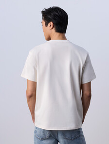 Jung Kook for Calvin Klein Logo Badge Relaxed T-Shirt, LILY, hi-res