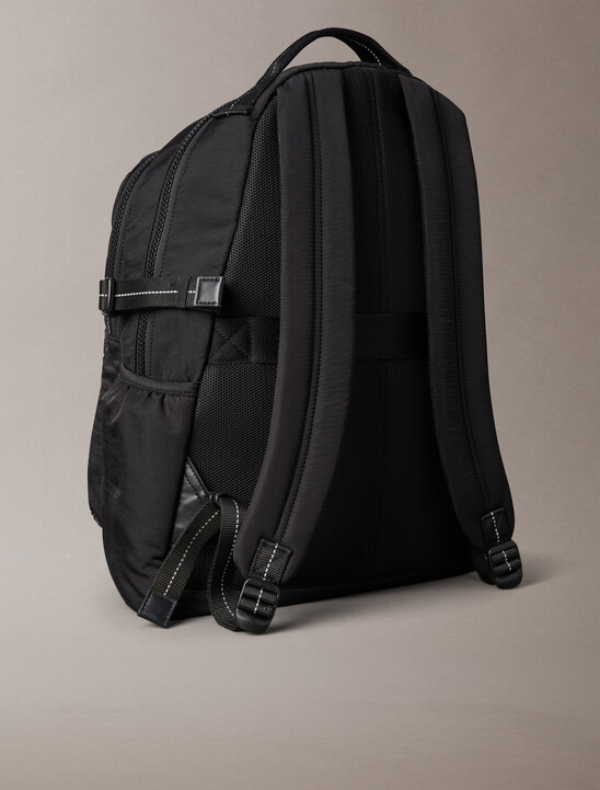 Striped Utility Zip Round Backpack