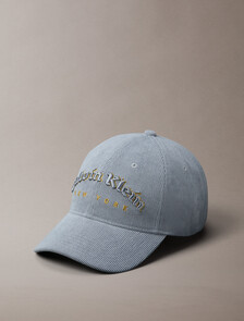 CKNY Logo Corduroy Cap, Casual Blue, hi-res
