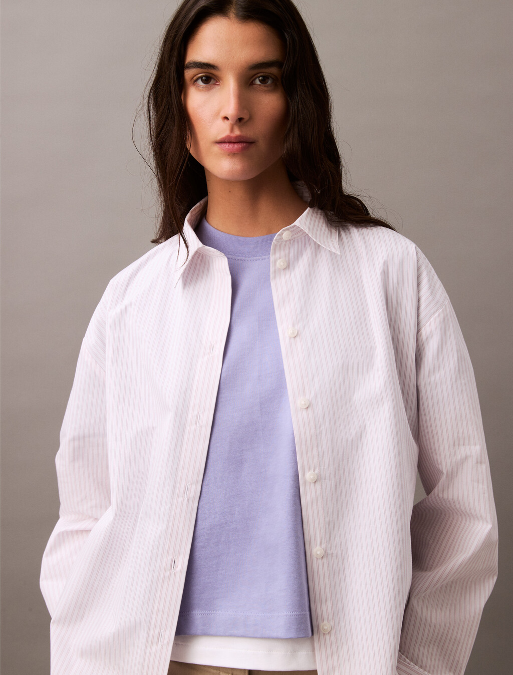 CK Crest Boxy Pocket Tee, Persian Violet, hi-res