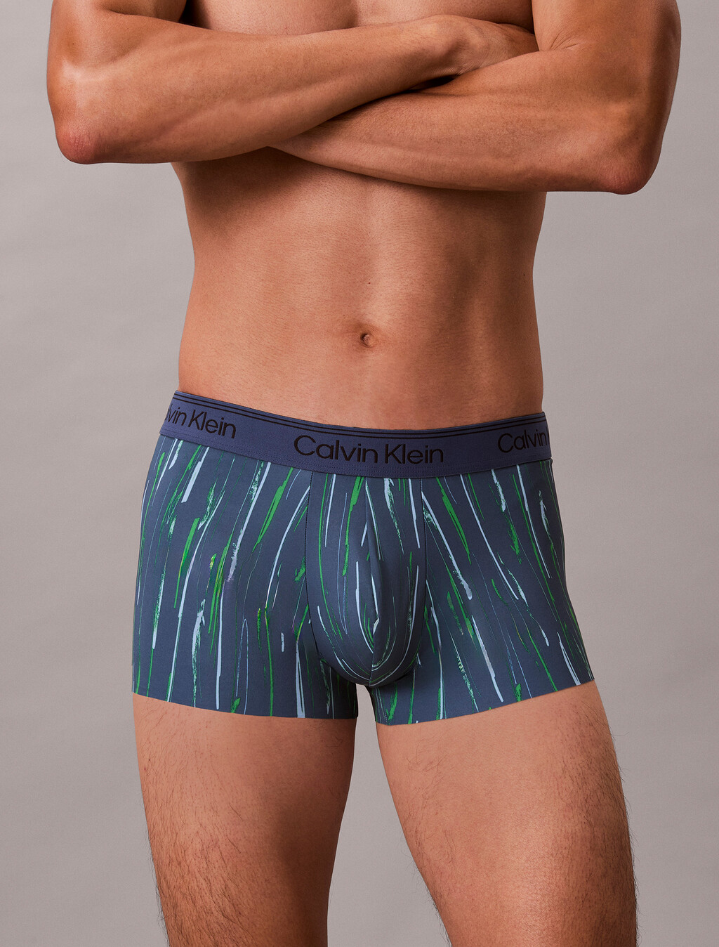 Low Rise Trunks - Micro Stretch Cooling, PEN MARK STRIPE_DARK DENIM, hi-res