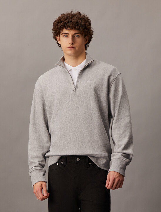 Chenille Monogram Zip Through Sweatshirt