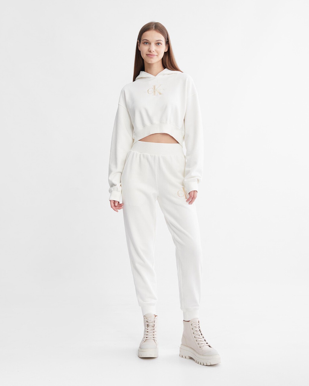 Mineral Dye Monologo Sweatpants, Ivory, hi-res