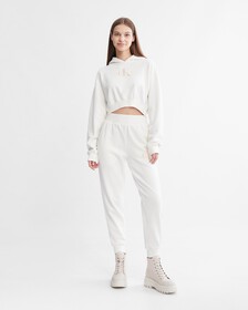 Mineral Dye Monologo Sweatpants, Ivory, hi-res