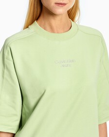 White On White Cropped Sweatshirt, Jaded Green, hi-res