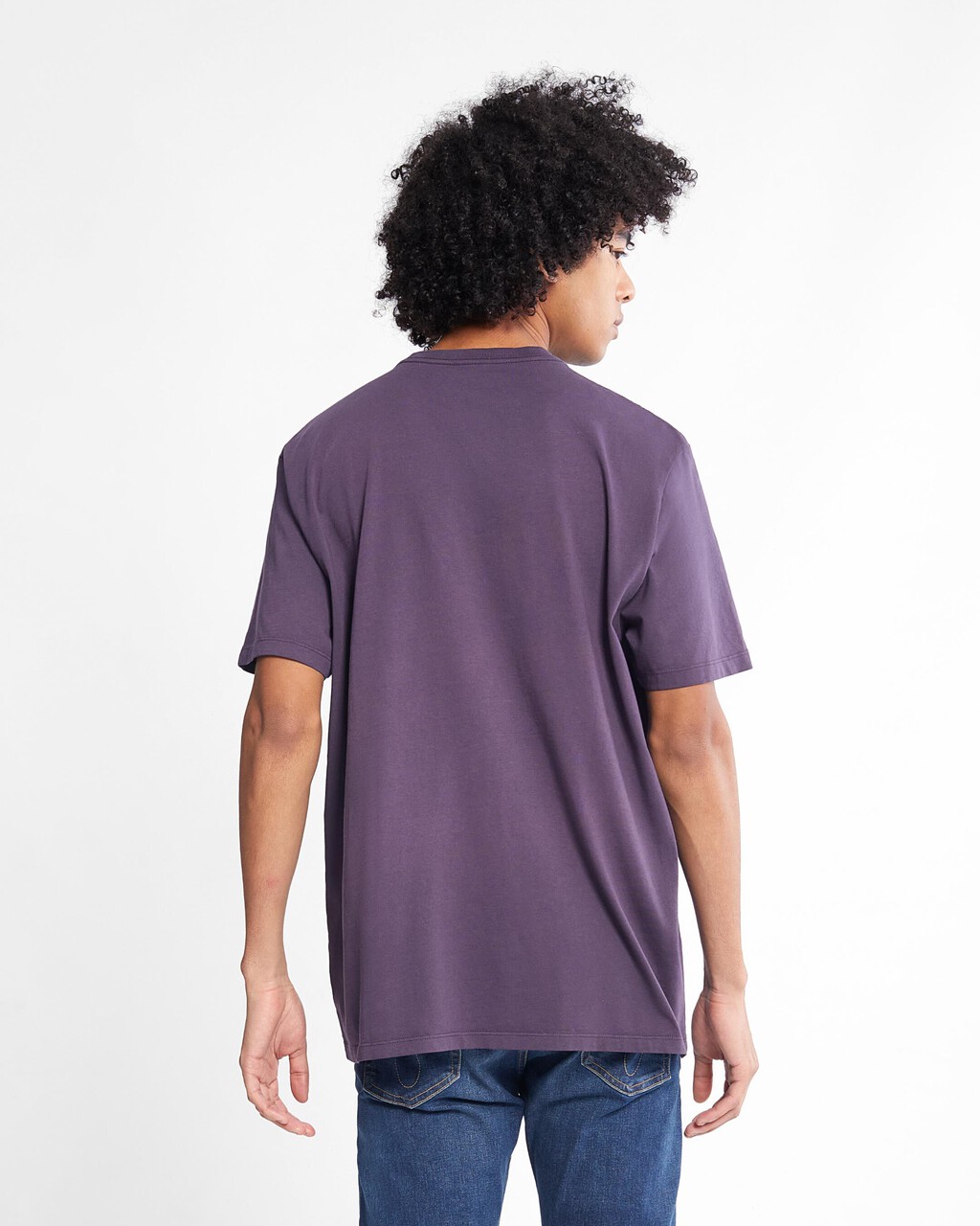 Faded Logo Crewneck Tee, Nightshade, hi-res