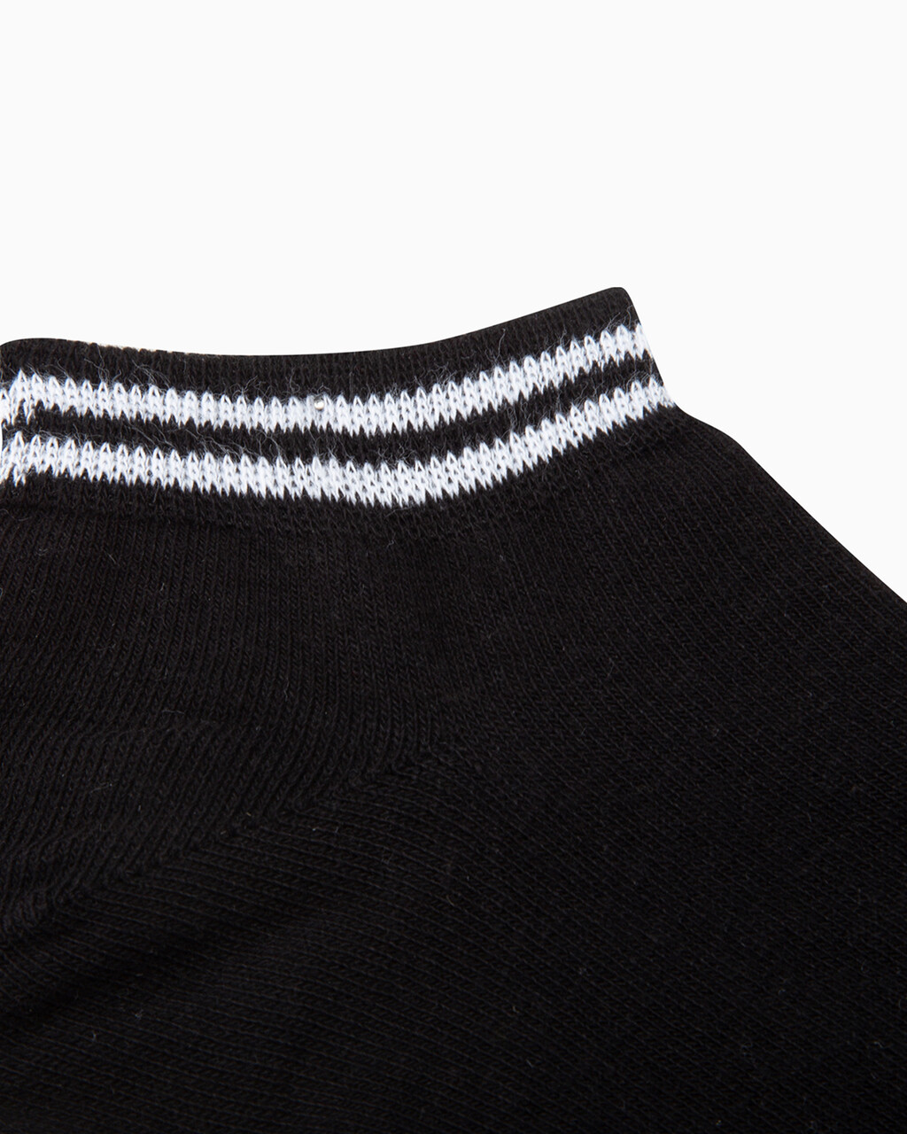 MEN'S LOGO LOW CUT SOCKS, BLACK WHITE, hi-res