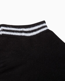 MEN'S LOGO LOW CUT SOCKS, BLACK WHITE, hi-res