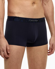 Embossed Icon Microfiber Low Rise Trunks, Blue Shadow, hi-res
