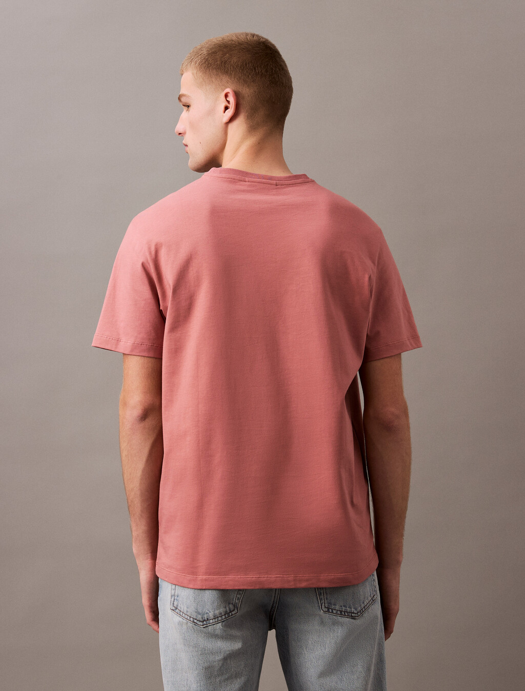 Smooth Cotton Monogram Logo T-Shirt, Light Mahogany, hi-res