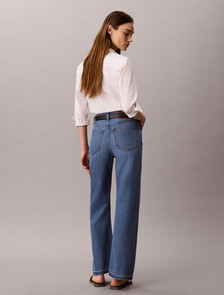 Asian Fit Tencel Wide Leg Jeans, DENIM SUMMER BLUE, hi-res
