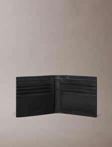 Logo Plaque Billfold Wallet, Black, hi-res