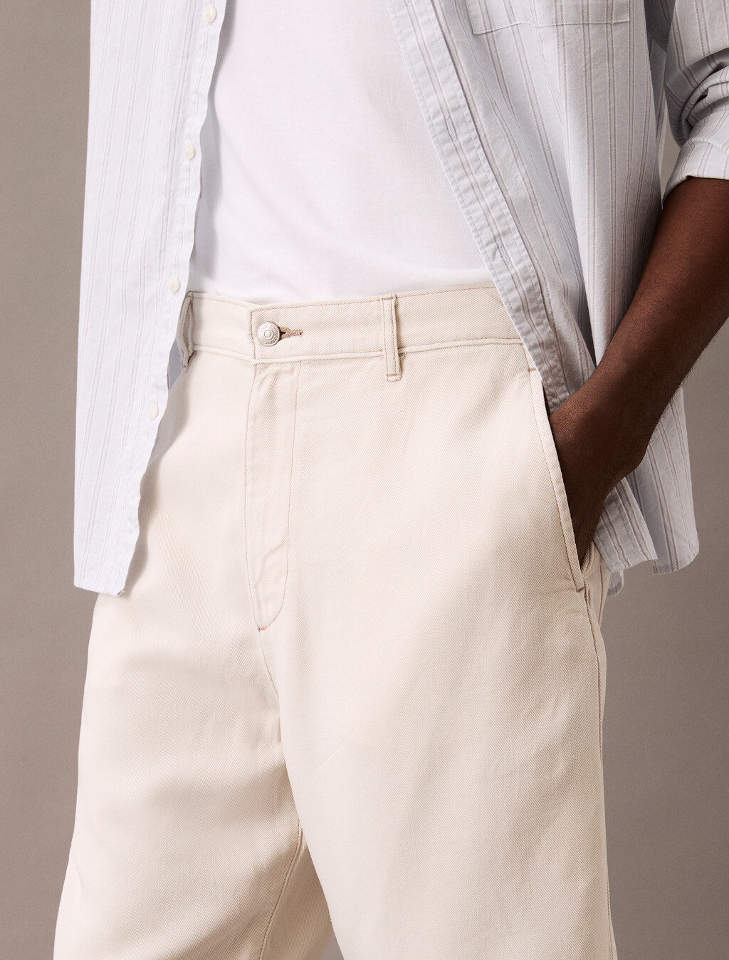 90's Straight Denim Shorts, SOFT BONE, hi-res