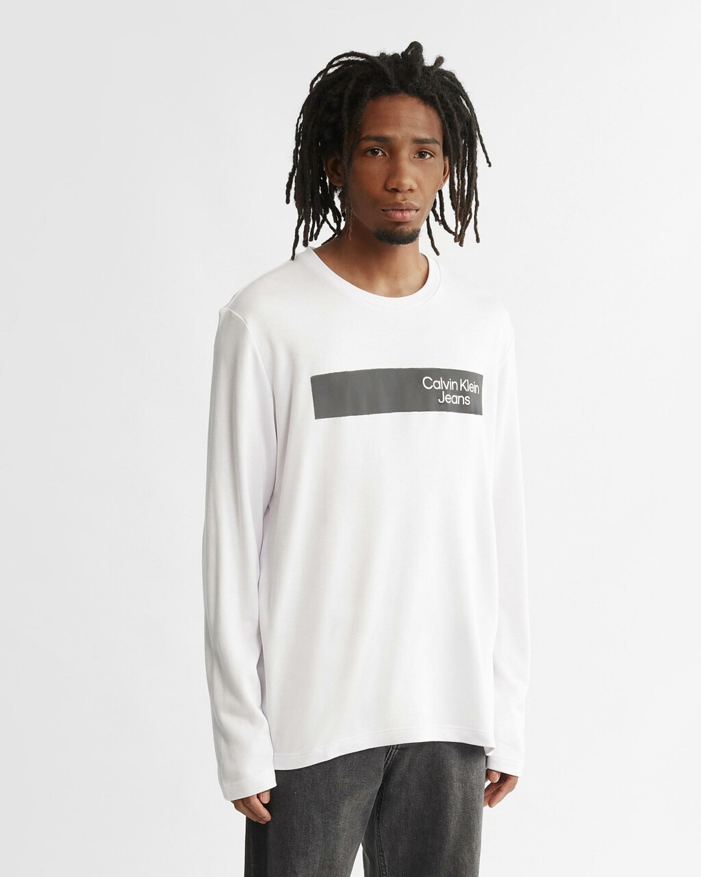REIMAGINE COLOR BLOCK INSTITUTIONAL LONG SLEEVE TEE, Bright White, hi-res