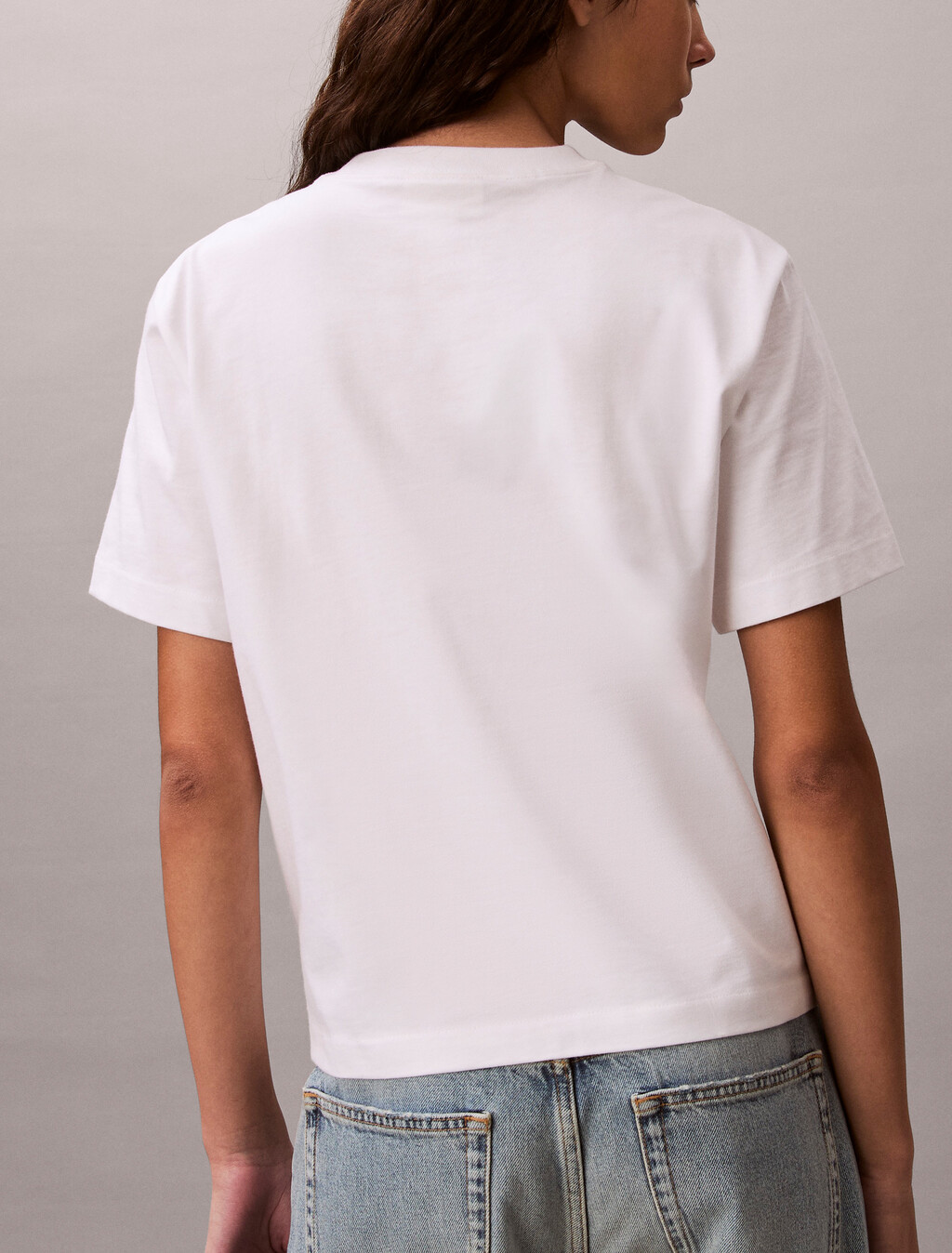 Relaxed Standard Logo Crewneck Tee, Bright White, hi-res
