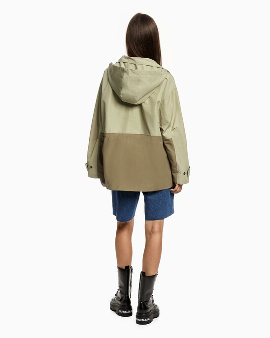 COLOR BLOCK UTILITY PARKA JACKET