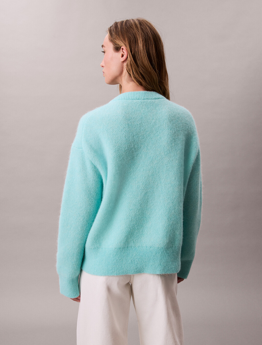 Alpaca Blend Logo Jumper, Tahiti Turquoise, hi-res