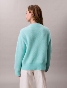 Alpaca Blend Logo Jumper, Tahiti Turquoise, hi-res