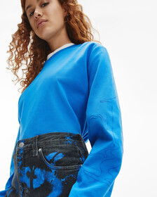 GENDERLESS LONG SLEEVE TEE, Corrib River Blue, hi-res