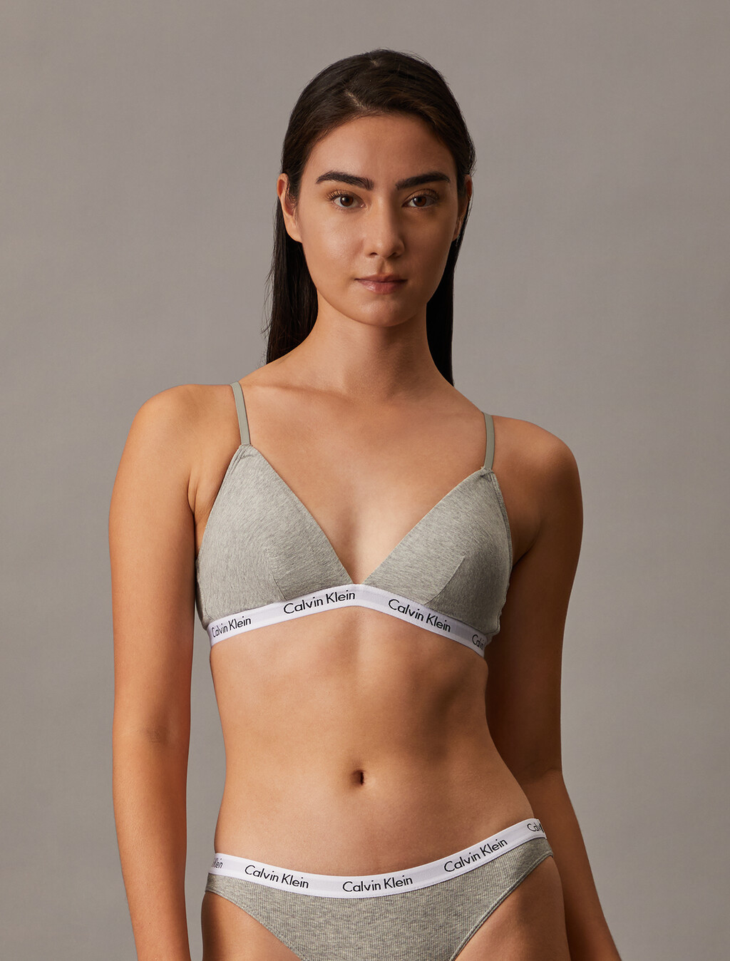 Carousel Lightly Lined Triangle Bra, B10 Grey Heather, hi-res
