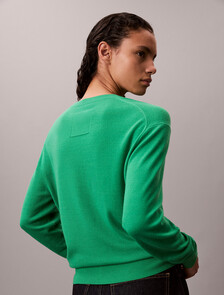 Cashmere Relaxed Jumper, Bright Green, hi-res