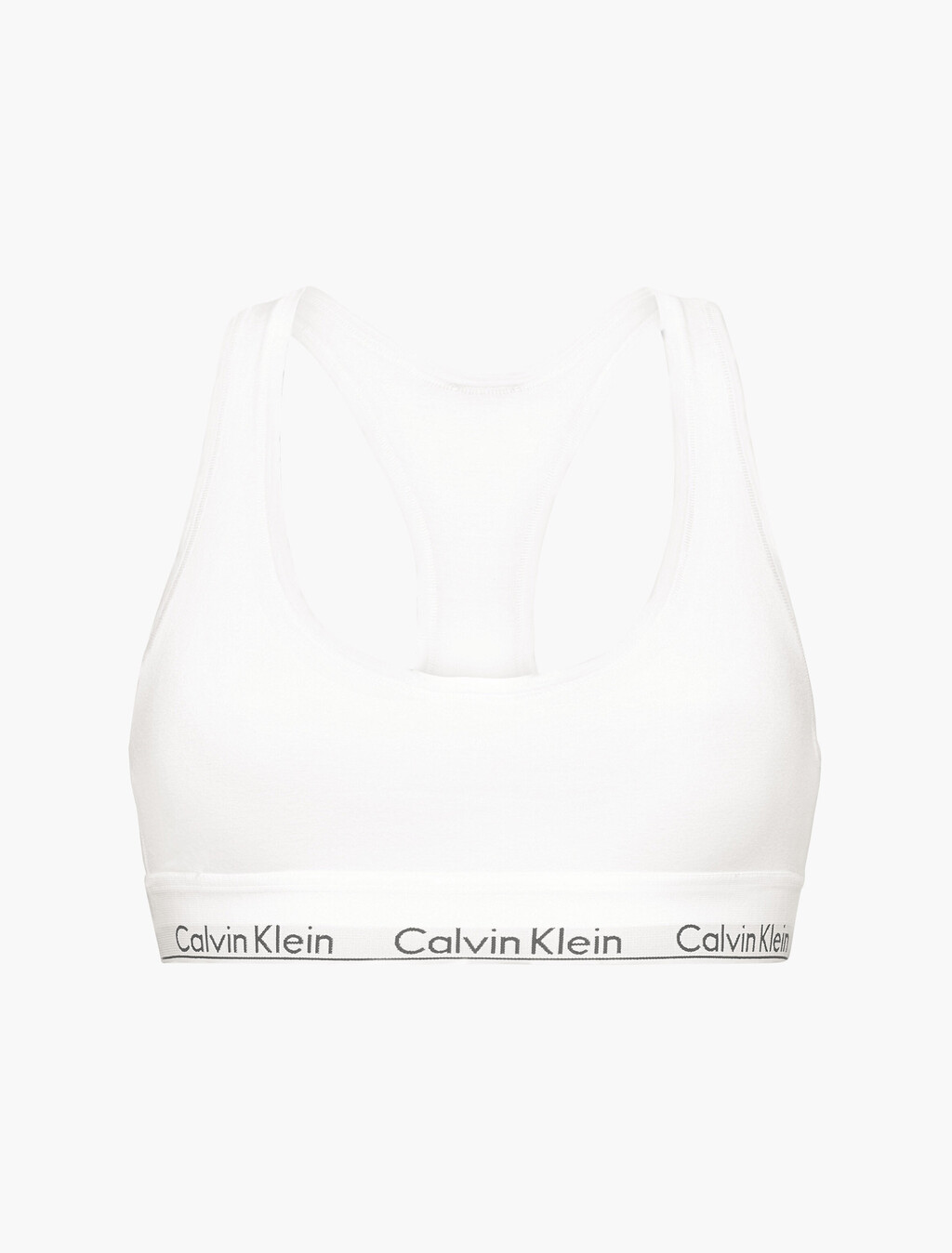 Icon Cotton Lightly Lined Bralette, WHITE, hi-res