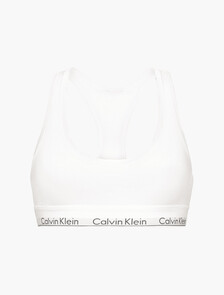 Icon Cotton Lightly Lined Bralette, WHITE, hi-res