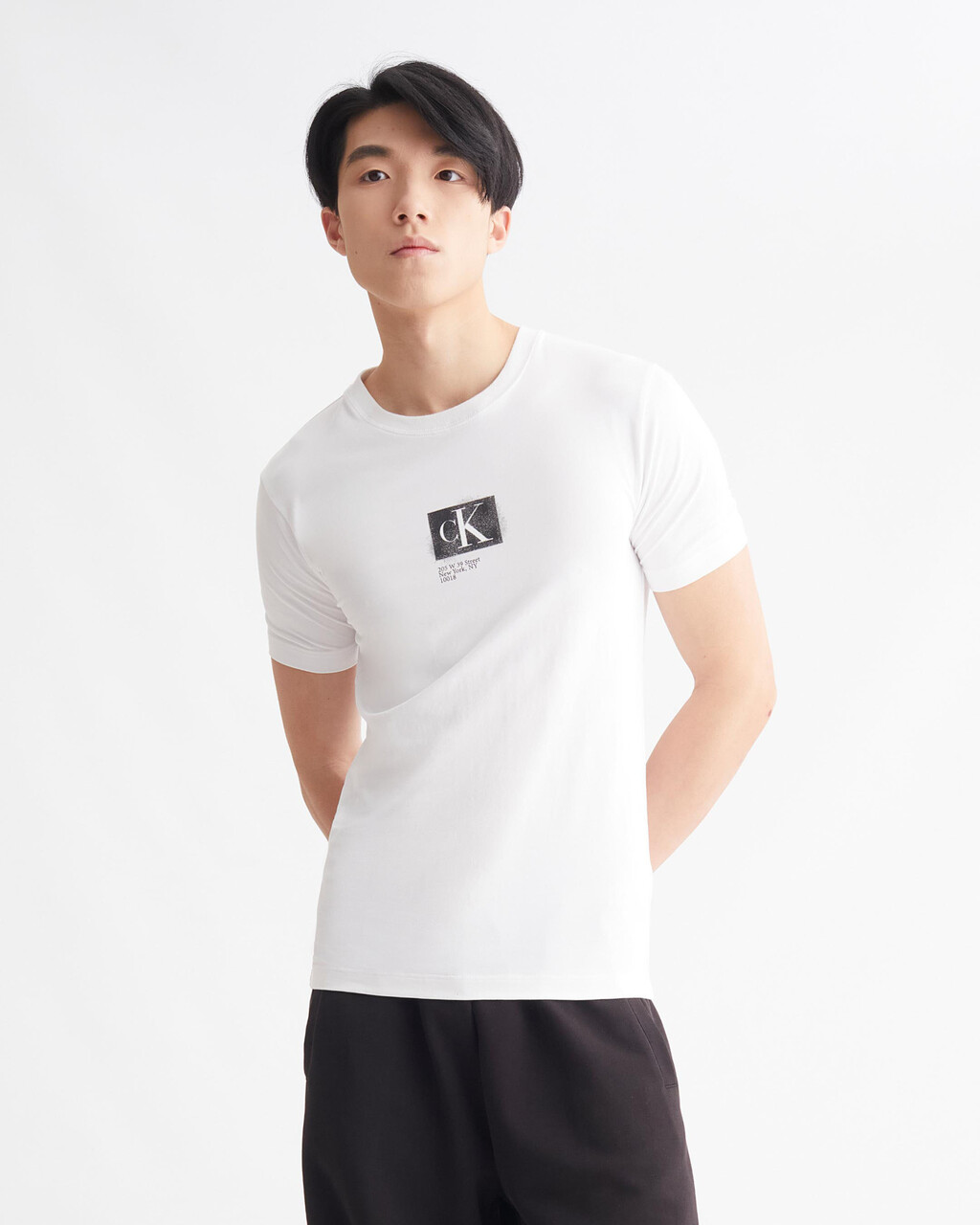 LANDSCAPE PRINT SLIM TEE, Bright White, hi-res