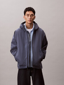 Lunar New Year Hooded Shell Jacket, Navy Fleet, hi-res