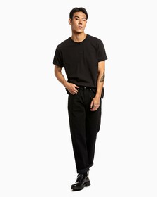 90S STRAIGHT BLACK ARCHIVAL JEANS, Rinse Black Pocket Label, hi-res