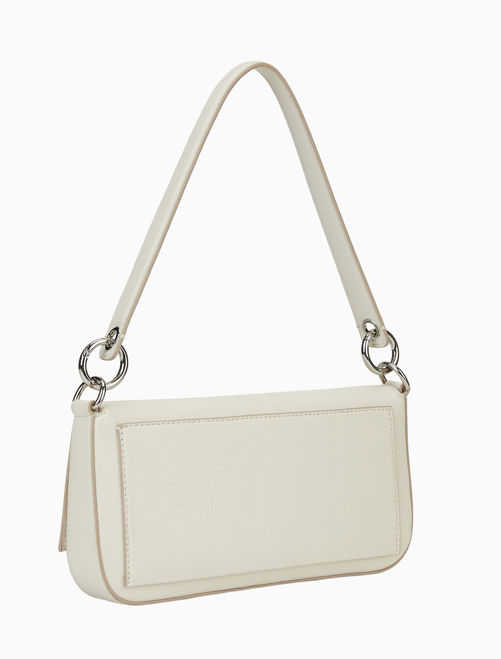 Minimal Monogram Flap Shoulder Bag, Chalk, hi-res