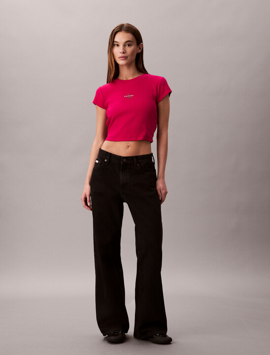 Slim Cropped Monogram T-shirt