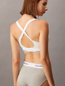 Icon Cotton Lift Bralette, White, hi-res