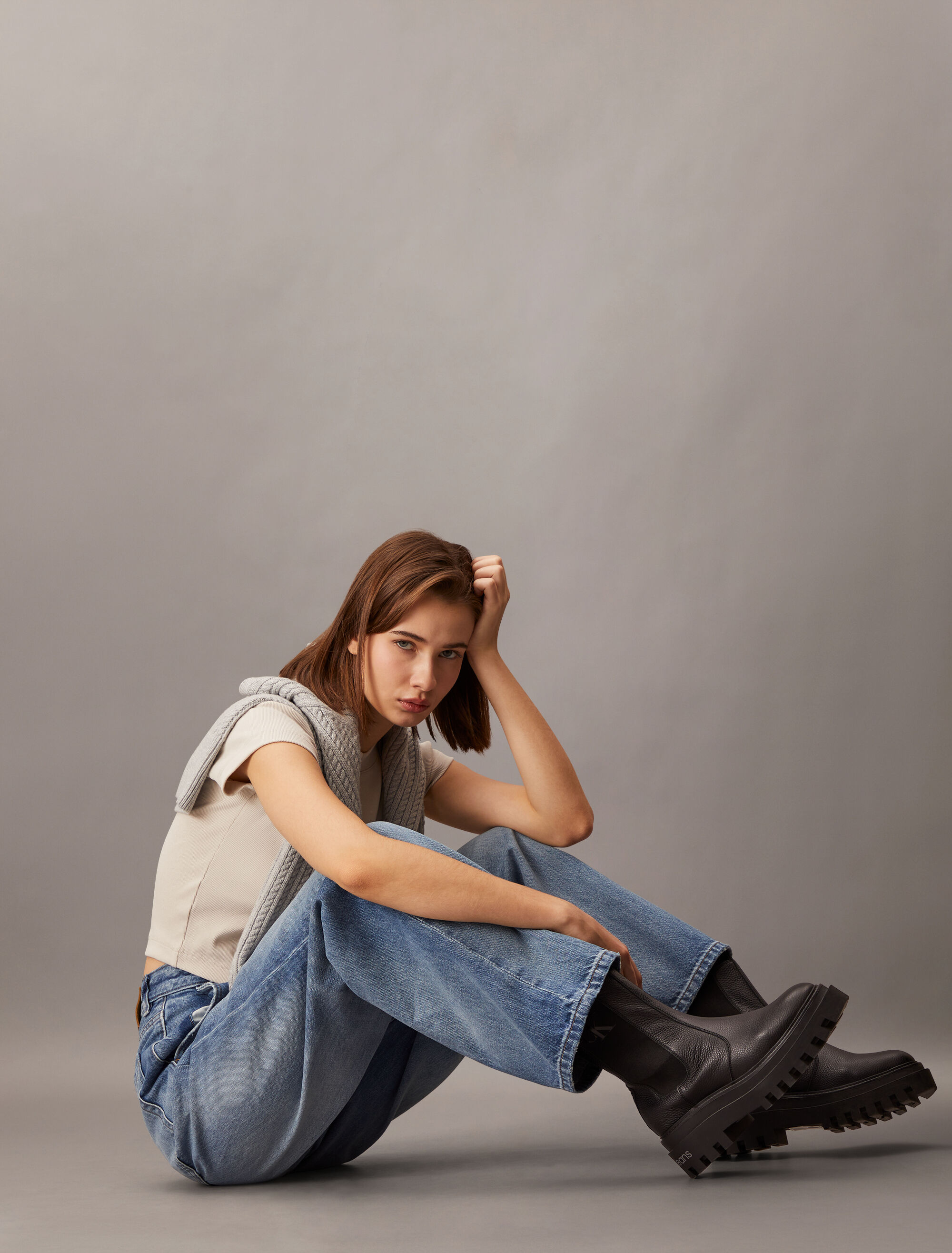 Relaxed Tailored Jeans | blue | Calvin Klein Singapore