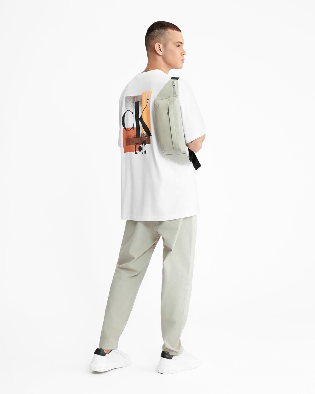 Oversized Back Logo T-Shirt, Bright White, hi-res