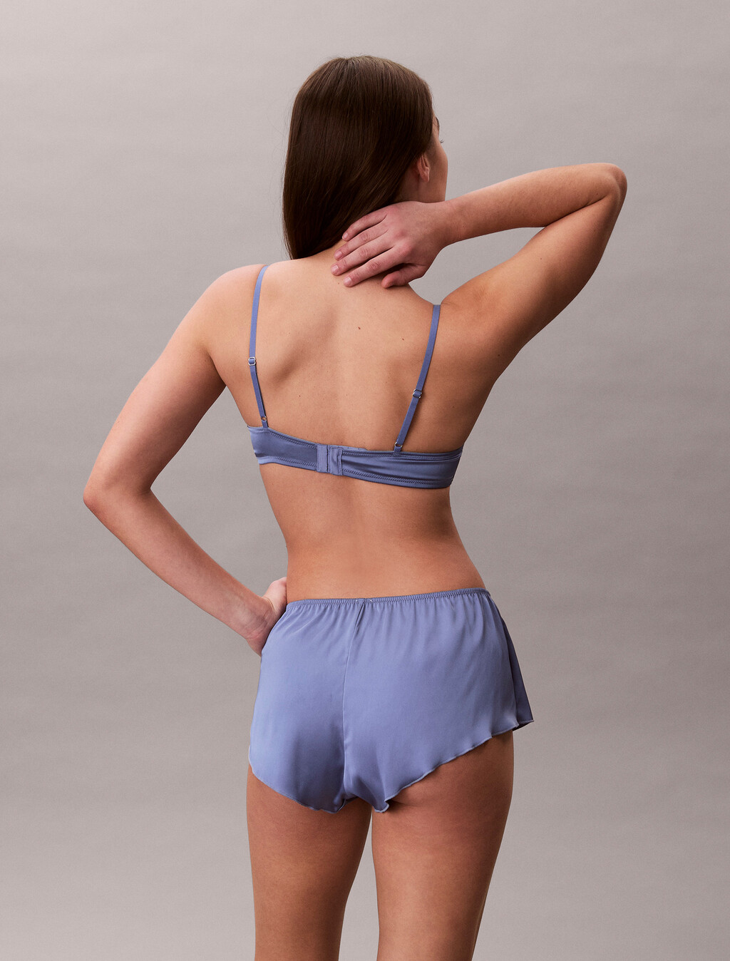 Signature Satin Lightly Lined Demi Bra, Blue Tulip, hi-res
