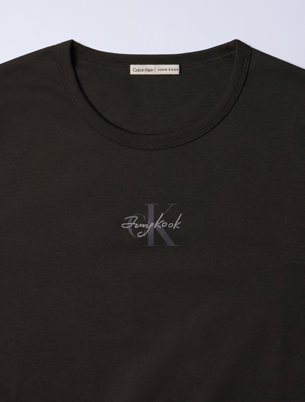 Jung Kook for Calvin Klein Monogram Baby Tee, Peat, hi-res