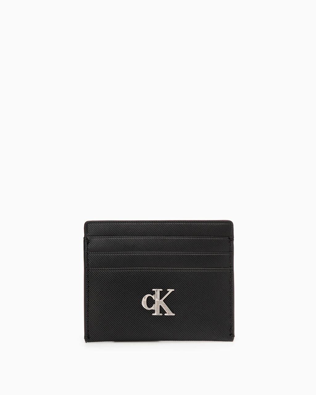 Minimal Monogram Cardholder, BLACK, hi-res