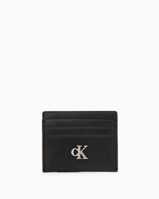 Minimal Monogram Cardholder, BLACK, hi-res